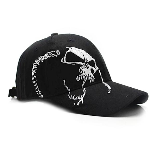 Kasket - Dødningehoved - Sort Black