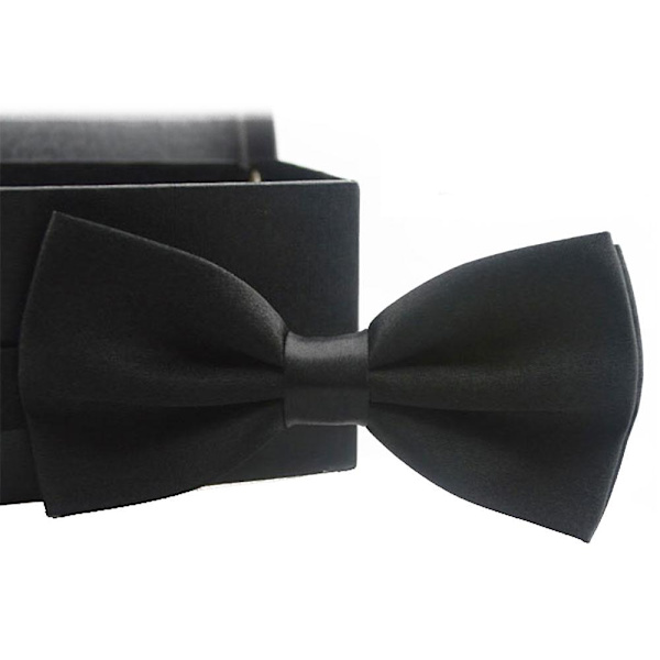 Klassisk ensfarget slips - Ulike farger Black