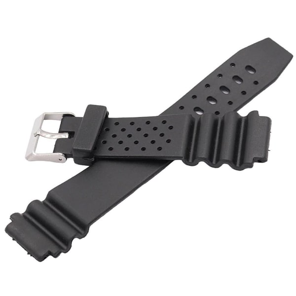 Klockarmband Silikon Sportig Svart - Flera storlekar Black 20 mm