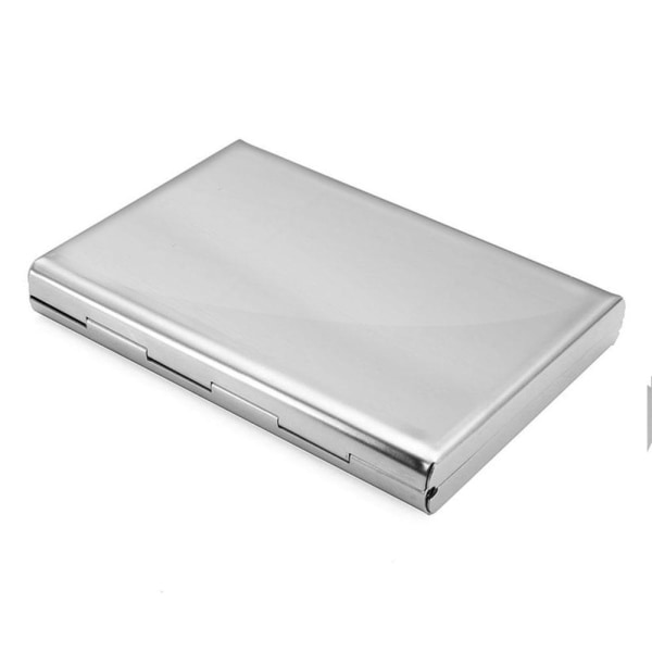Slät korthållare i rostfritt stål med inredning - Silver Silver