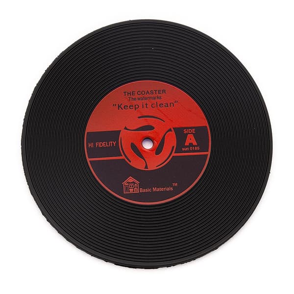 10 st glasunderlägg - Vinylskiva