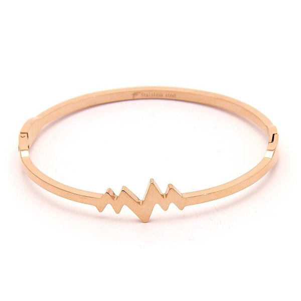 Rannekoru Heartbeat Link Solid - Ruusukulta Pink gold