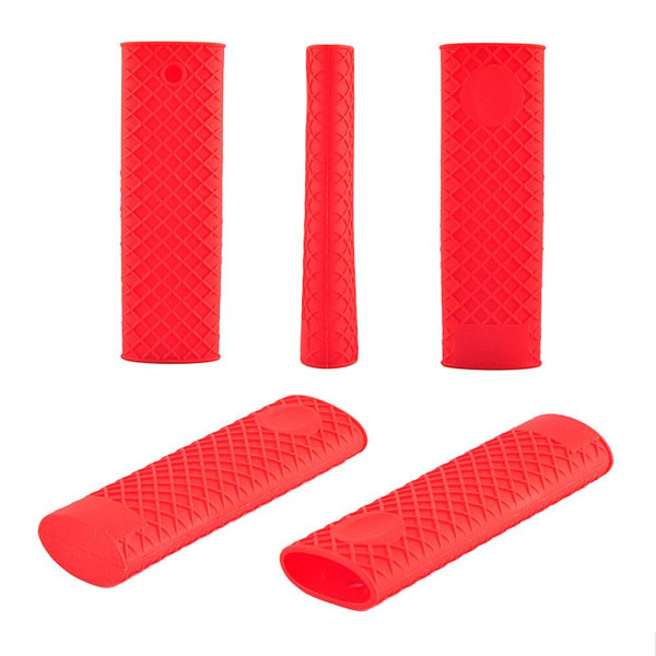 Värmeskydd i silikon till handtag stekpanna Röd