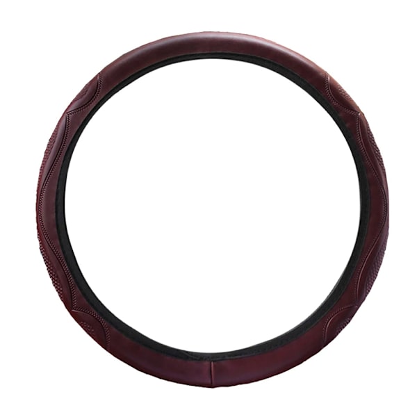 Luistamaton ohjauspyörän suojus / Ohjauspyörän suojus Elegantti nahka - Valitse väri Wine red