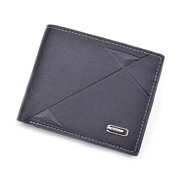 Rymlig plånbok i tuff design m mjukt konstläder Black