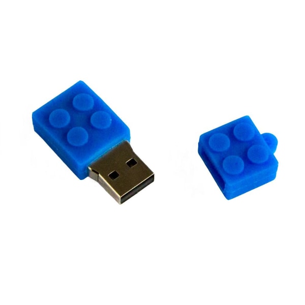 USB-minne 16 GB - Byggkloss Blå