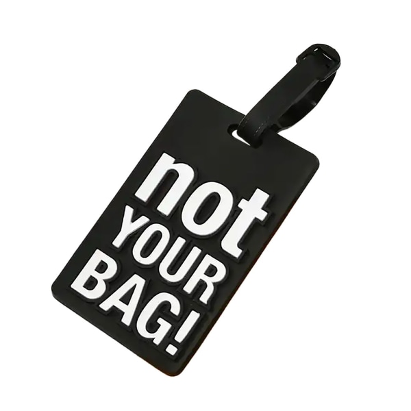 Bagagetaggar / adresstag resväska - Not your bag! Svart