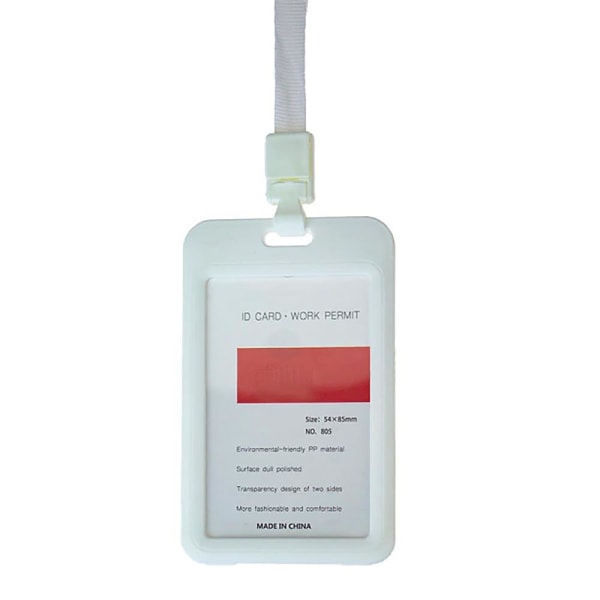 ID-holder Kortholder Pass-kort / ID-kort med stropp - Flere farger White