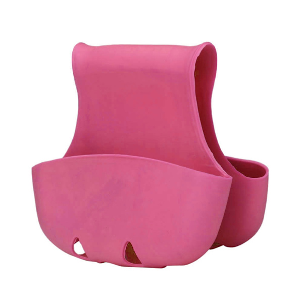 Dobbeltsidig oppbevaring i silikon - oppvaskkum etc Dark pink