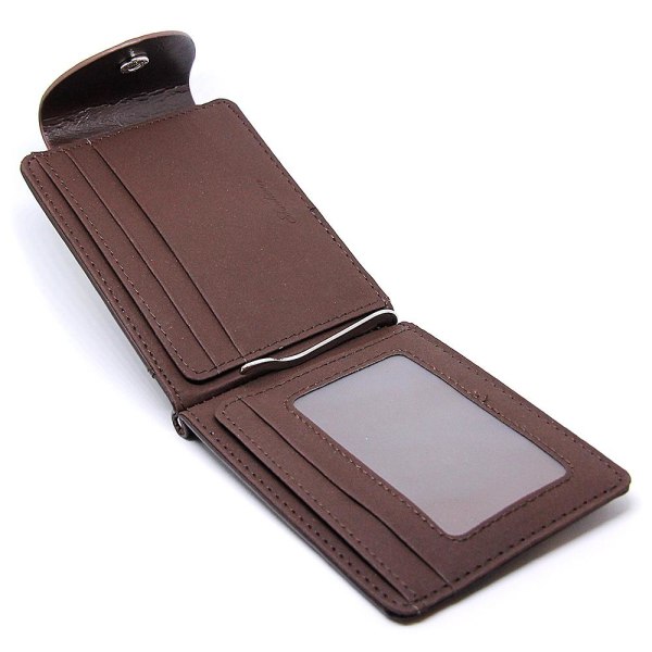 Kortholder med money clip og spænde - Flere farver Dark brown