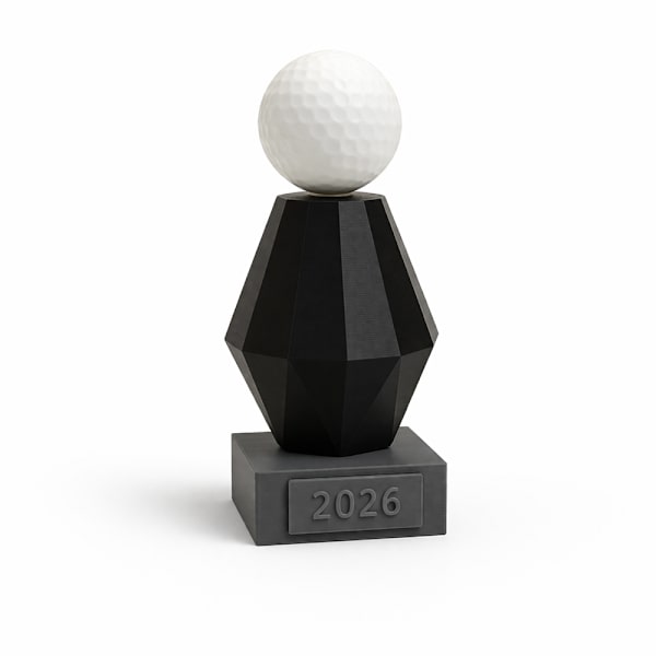 Golfpokal - 13,5 cm Vit