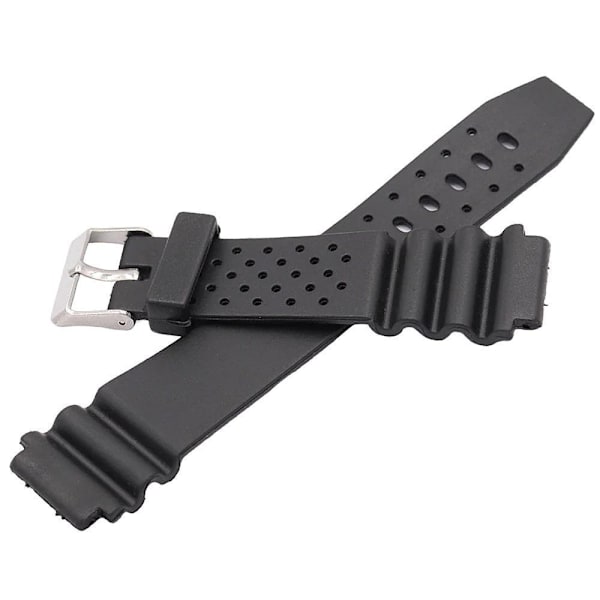 Klockarmband Silikon Sportig Svart - Flera storlekar Black 18 mm