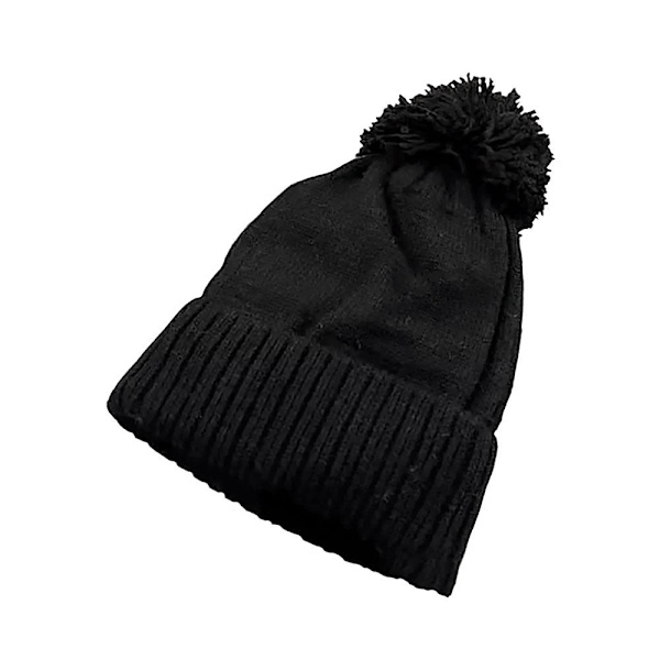 Varm lue med fôr - Svart Black