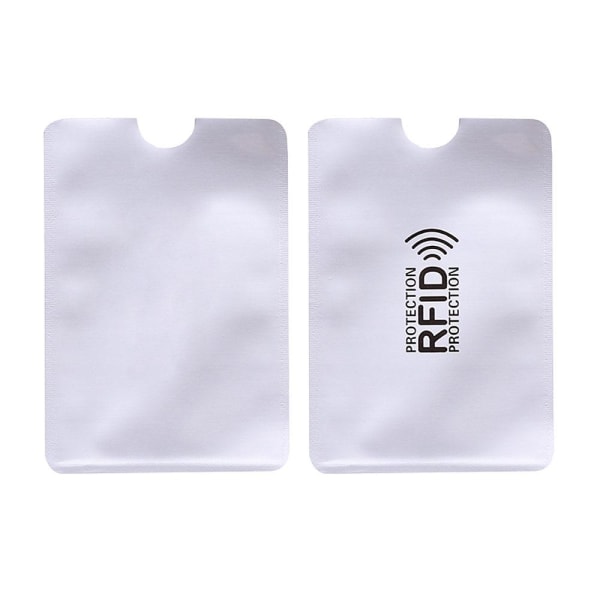 3-pak RFID lomme / RFID beskyttelse til kreditkort i aluminium Silver