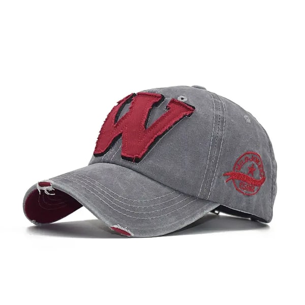 Cap / Baseballcap Vintage "W" - Flere fargevalg Grey