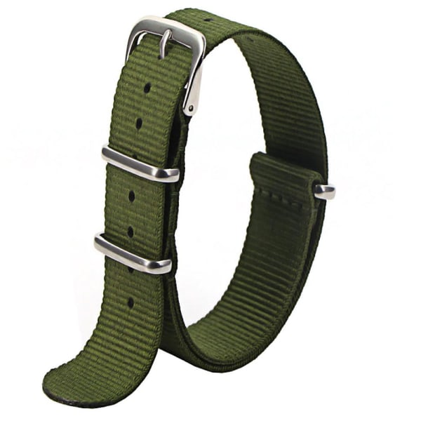 Klockarmband Natoband / nylonband 22 mm olika färger Grön