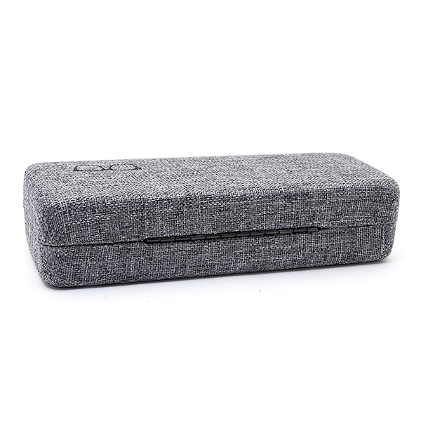 Stabilt Skyddande Hardcase Glasögonfodral Textil - Grå grå