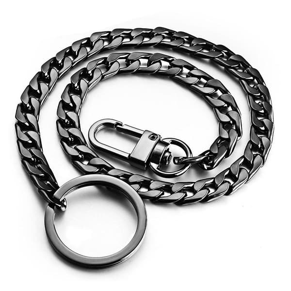 Nøglering / Punge kæde i metal Viper - Flere farver Black