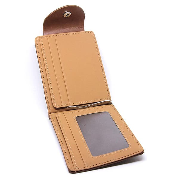 Kortholder med pengeklips og spænde - Flere farver Light brown