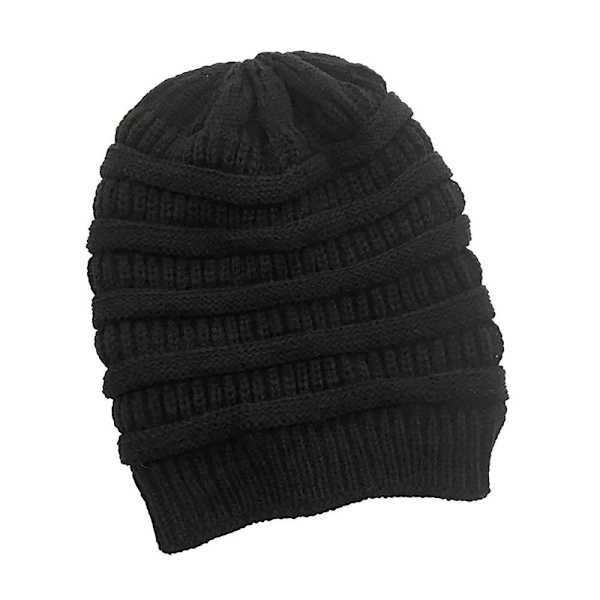 Neulotu myssy Puuvilla Baggy - Musta Black