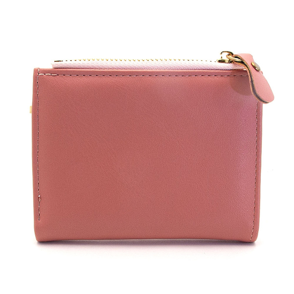 Pent detaljert damelommebok med myntrom - Flere farger Pink
