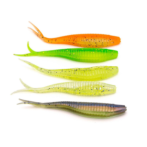 5-pack Jiggar Split Tail 70 mm - Blandade färger