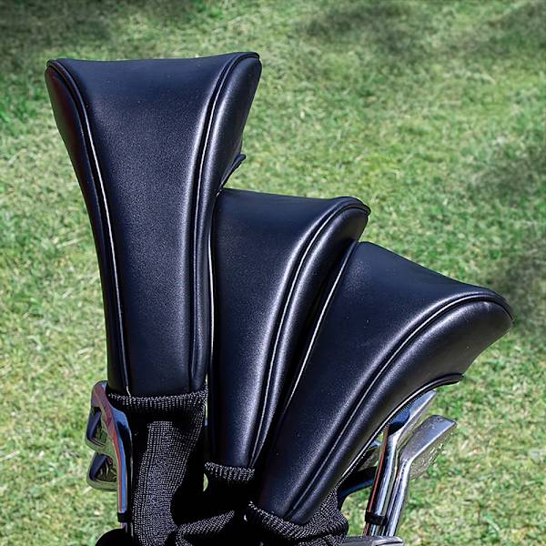 3-pak headcovers i kunstlær