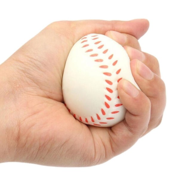 Stressipallo vaahtomuovista - Baseball White