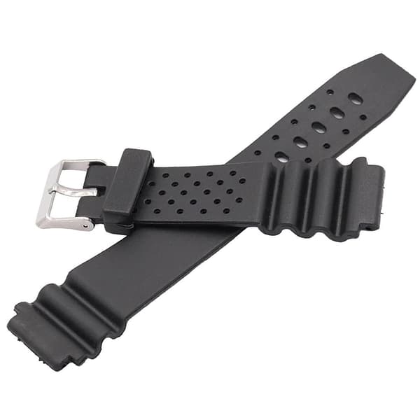 Silikoneurrem i sporty sort - Flere størrelser Black 22 mm
