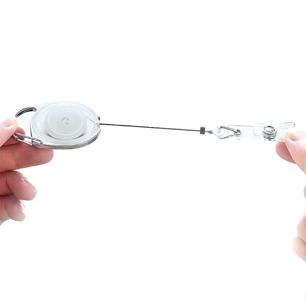 Uttrekkbar ID-holder (nøkkelholder) Yo-yo funksjon Gjennomsiktig Transparent