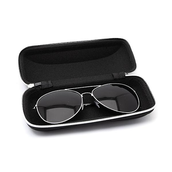 Medium Hardcase Brilleetui / Solbrilleretui i kanvasstof Black