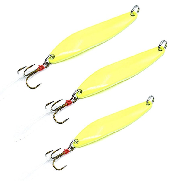 3-pack Spoon lures luminescent Yellow - Useita kokoja / painoja Yellow