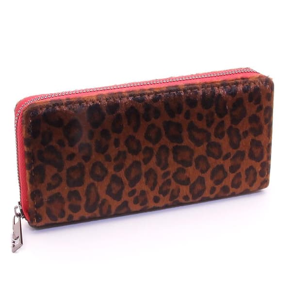 Damplånbok Large Clutch Leopard Dark - Röd Röd