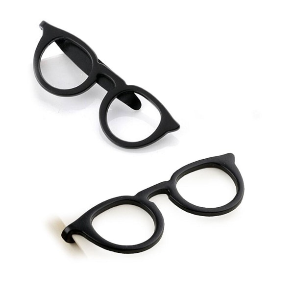 Kul slipsnål i form av briller Svart