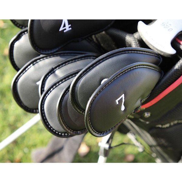 Headcovers i konstläder till järnklubbor - Set 12 st Black