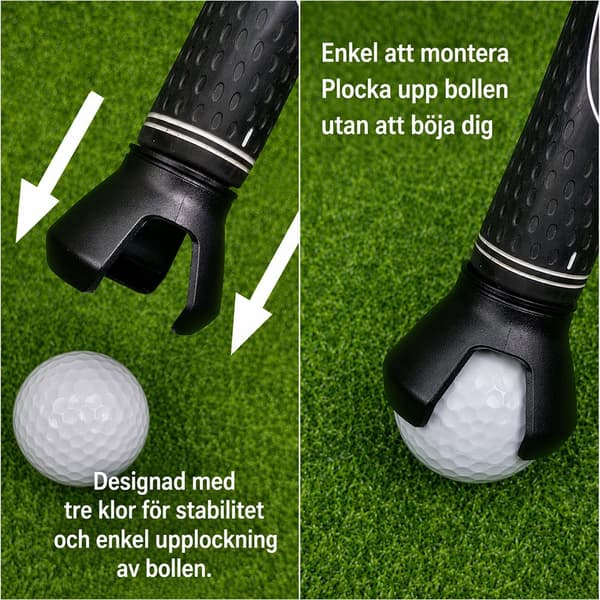 Golfbollsplockare – Puttermodell Svart