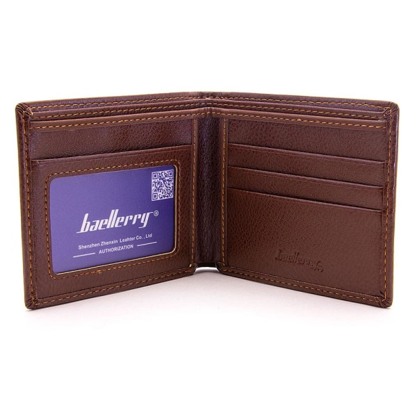 Lompakko Medium Slim keinonahka - ruskea Brown