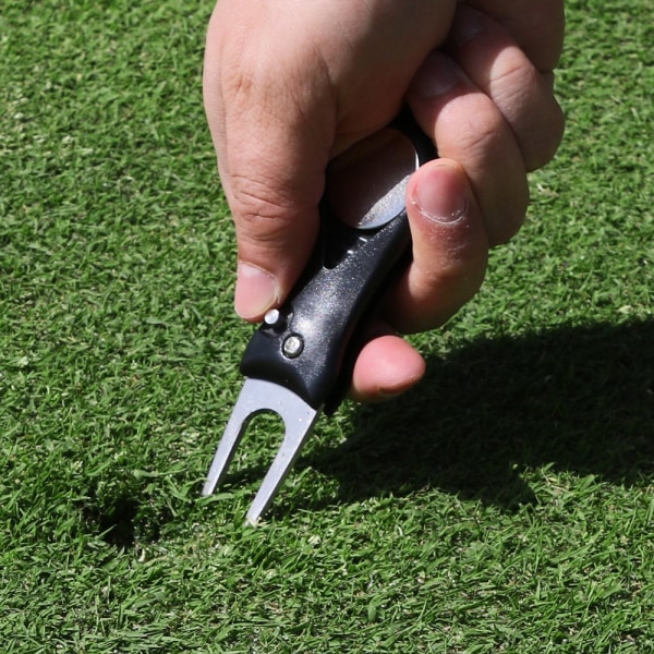 Greenlagare / Divot tool + markeringsknapp Svart