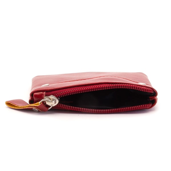 Tilava laukku/lompakko vetoketjulla - Valitse väri Red