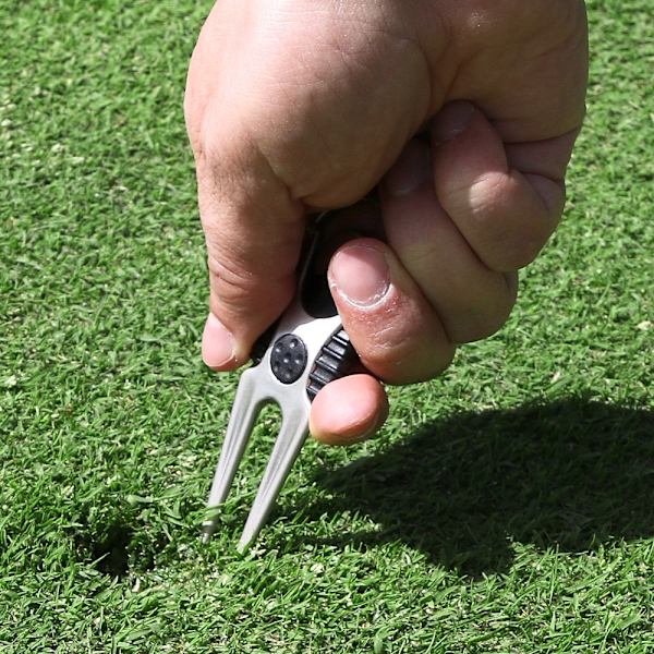 Skön greenlagare / Pitch fork i metall Silver