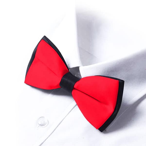 Elegantti tupla-solmio - Eri värejä Dark red