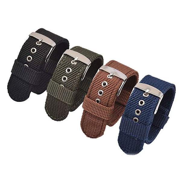 Klokkestropp Nylon Classic 20 mm Brown