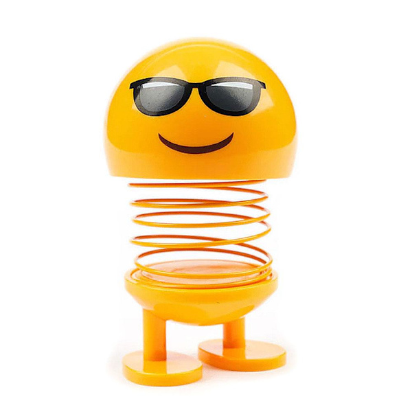 Wobbly Head Smiley Figur Bildekoration - Velg variant Cool