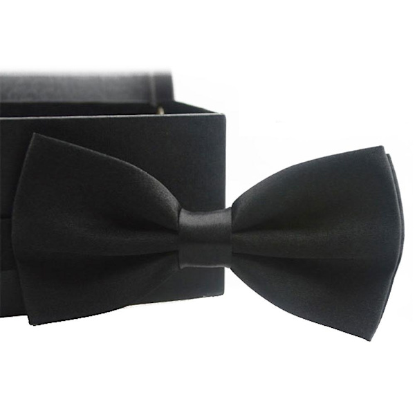 2-pack Klassisk enfärgad fluga - Olika färger Black