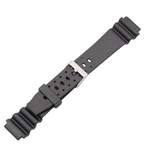 Klockarmband i Silikon Sportig Svart - Flera storlekar Black 22 mm