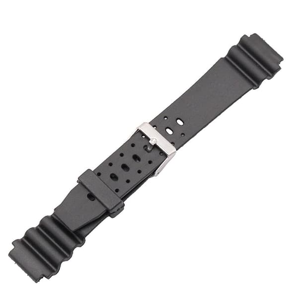 Silikoneurrem i sporty sort - Flere størrelser Black 22 mm