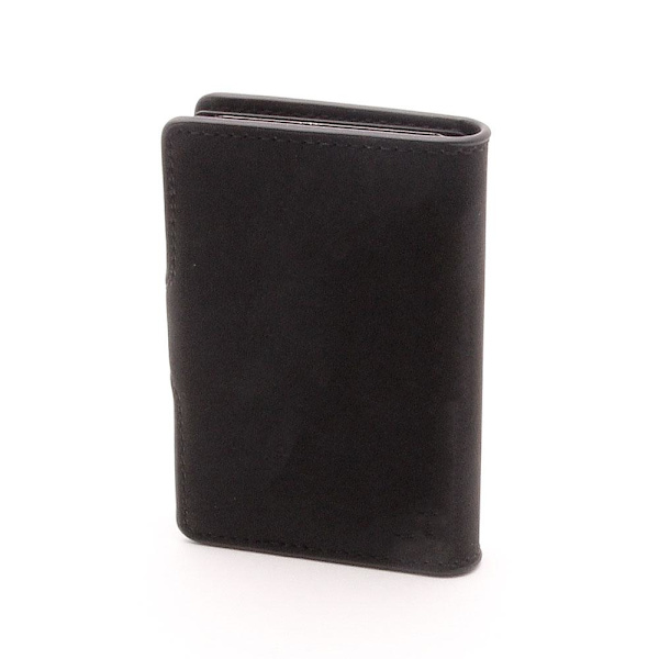 Korttikotelo Card Case Fold Out Alu / Nahka - Musta Black