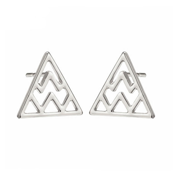 Örhängen - "Triangle ZigZag" Guld / Silver Silver