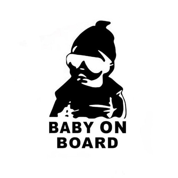 Dekal for bil - Baby on Board Black