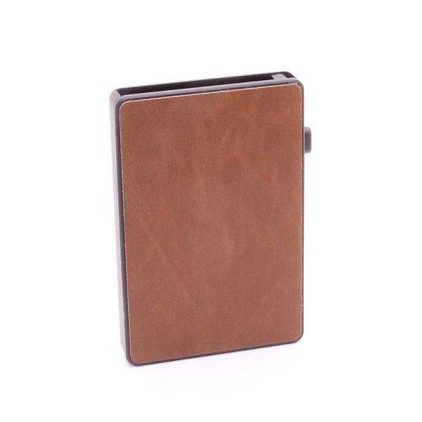Korttikotelo / korttikotelo Card Case Pop Up nahka - ruskea Brown